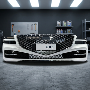 ชุดแต่งกระจังหน้าล่าง (สีดำเงา) สำหรับ Genesis G80 รุ่นก่อนปรับโฉม ปี 2021-2023 วัสดุ ABS คุณภาพสูง ติดตั้งง่าย - Product Image 4