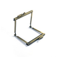Grosir Bingkai Dompet Jahit Model Kiss Lock Logam Antik Warna Tembaga Poles & Berlapis Elektro 7.6*6.5cm Tersedia