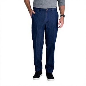Jeans de Mezclilla Vintage para Hombre, 100% Algodón, Tejido Sólido, Ecológico, Corte Recto, Cintura Media, Casual, Lavado a la Piedra, para Primavera/Verano - Product Image 3