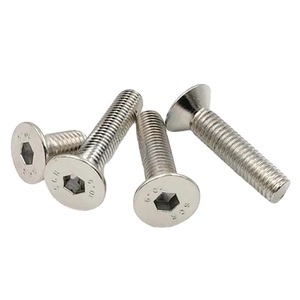 Tornillos de Cabeza Avellanada Jiu Fei Wu Jin M4 M5 M6 M8 M10, Niquelados, Métricos DIN7991, Grado 10.9, Acero al Carbono - Product Image 3