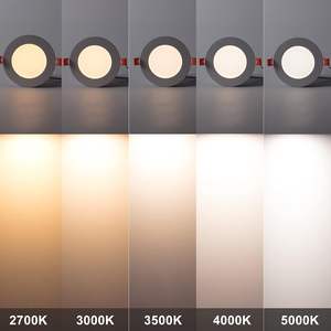 Plafonnier LED encastré rond moderne à angle réglable, haute luminosité, 9W 12W 15W, 110V, 5 températures de couleur, dimmable, pour maison et bureau, vente en gros - Product Image 2