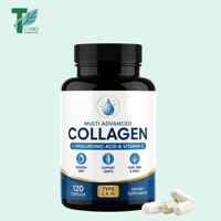 Comprimés de collagène avec acide hyaluronique + vitamine C |   Compléments de collagène hydrolysé pour femmes ou hommes |   Capsules de collagène multiples
