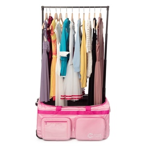 Free Sample Dance <b>Bag</b> with Garment Rack Elegant Kids Girls <b>Gymnastics</b> Duffel <b>Bag</b> Large Capacity Portable Waterproof Nylon Wheels - Product Image 2