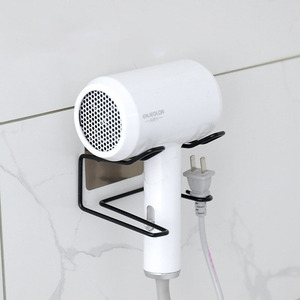 Support mural moderne sans perçage pour sèche-<span class=keywords><strong>cheveux</strong></span>, crochets adhésifs en métal pour salle de bain, organisateur de jouets pour salon - Product Image 1
