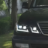 Ensemble de phares LED KGKB pour Lexus LX LX470 1998-2007 6000K avec clignotants séquentiels, mise à niveau Plug & Play