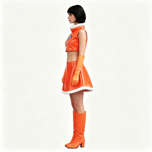 Disfraz de cosplay de Space Channel 5 Ulala Orange con guantes y botas para juego de rol en convenciones de anime - Product Image 3