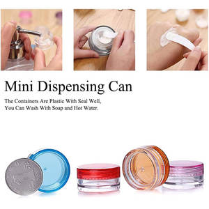 Contenants cosmétiques ronds vides avec couvercle, pots en plastique pour crèmes, vernis à ongles, baume à lèvres, gloss, maquillage, rangement - Product Image 6