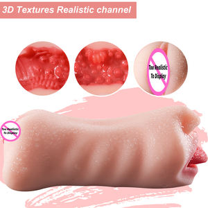 Toptan seksi mastürbasyon kupası gerçekçi yapay yetişkin dil dil ağız seks oyuncakları kutusu ile toptan için erkek - Product Image 3