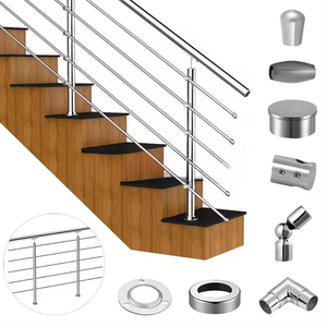 Foshan Deck Wire Railing Custo Barato Tensão Aço Inoxidável Cabo Balaustrada Railing - Product Image 1