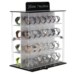 Soporte de exhibición de reloj de piso de acrílico moderno Diseño libre con precio de fábrica para sala de exposición de relojes de marca de centro comercial - Product Image 1