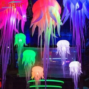 Bar colorido colgante decoración de techo inflable artístico medusas globo iluminación nocturna medusas con Led para decoración de fiesta - Product Image 2