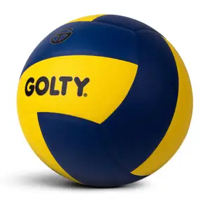 Palla da pallavolo blu e gialla laminata blu e gialla all'ingrosso ufficiale in pelle PU Size 5 Soft Touch
