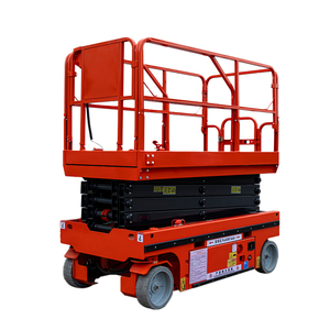 Nền tảng nâng xây dựng diesel với cơ chế pantograph giàn giáo di động cho địa hình gồ ghề nâng thẳng đứng 300kg tải trọng - Product Image 1