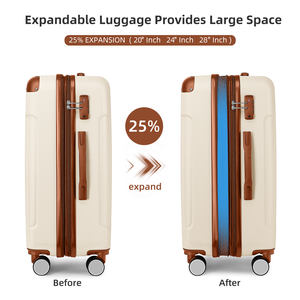 Juego <span class=keywords><strong>de</strong></span> Maletas <span class=keywords><strong>de</strong></span> Viaje Expandibles <span class=keywords><strong>de</strong></span> 6 Piezas con Candado TSA, Juego <span class=keywords><strong>de</strong></span> Maletas Rígidas con Ruedas <span class=keywords><strong>para</strong></span> Viajes <span class=keywords><strong>de</strong></span> Negocios - Product Image 3