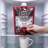 Pochette Doypack en aluminium de 1 gallon avec bec verseur pour café chaud/froid, qualité alimentaire, avec robinet
