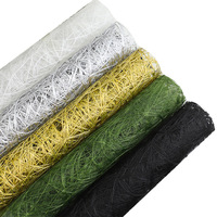 Papier d'emballage floral en raphia ajouré Evergreenwrap, papier de doublure intérieure pour bouquet à texture riche, matériau DIY fait main