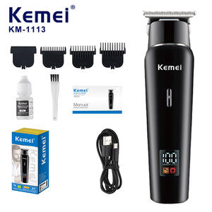 เครื่องตัดผมไฟฟ้า Kemei แบตเตอรี่ 1200 มิลลิแอมป์ หน้าจอ LCD เครื่องตัดแต่งผมระดับมืออาชีพสำหรับผู้ชาย - Product Image 4