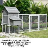 Gallinero Móvil de Madera Maciza en Oferta, con Características Impermeables y Anticorrosivas para la Cría de Gallinas Ponedoras