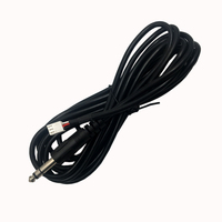 Câble audio TRRS 1/8'' vers double jack stéréo 1/4'' (6,35 mm) à paire torsadée, mâle 3 pôles vers boîtier 3P, gaine PVC, blindage combiné