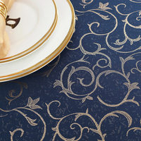 Nappe ronde moderne tissée sur mesure pour hôtel, banquet, restaurant, maison, 100% polyester, anti-taches, vente en gros