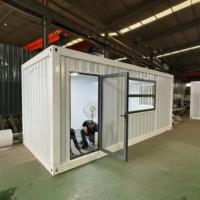 Villa capsule préfabriquée en conteneur avec mur-rideau en verre pour extérieur, salle ensoleillée, bureau ou boutique de luxe en conteneur