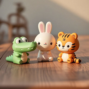 <b>Mini</b> Animal Figurines Pvc Cartoon Toys Q Version <b>Desk</b> Decor For Kids 2 To 4 Years Unisex - Product Image 4