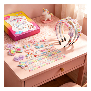 Kit de création de bandeaux créatifs pour enfants, avec autocollants décoratifs scintillants sirène et papillon, idéal comme récompense ou cadeau pour la classe - Product Image 5