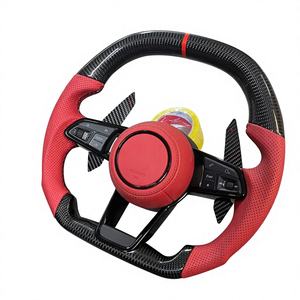 Volant sport en cuir et fibre de carbone pour <span class=keywords><strong>Audi</strong></span> R8 TT Mk2 B8 RS TTS TTRs RS3-7 A3-A8 Q3-Q7 <span class=keywords><strong>A1</strong></span>, <span class=keywords><strong>40</strong></span>/45 mm - Product Image 3