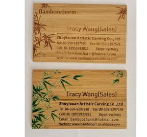 بطاقات عمل خشبية من الخيزران محفورة بالليزر / مطبوعة بالأشعة فوق البنفسجية - Product Image 2