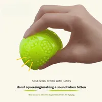 Balle élastique fluorescente luminescente TPR Jouet pour chien pour le grincement des dents et le soulagement du stress