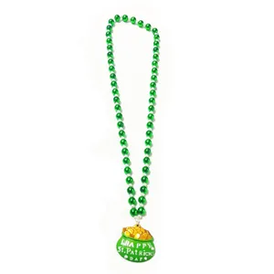 Collier de perles Mardi gras Pot O' Gold Necklace St. Patricks Bead for party