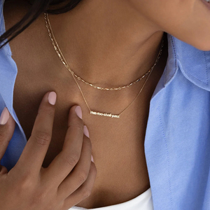 LYBURCHI Collier en argent sterling 925 plaqué or 14 carats 18 carats avec lettres This Too Shall Pass pour femmes et filles - Product Image 6