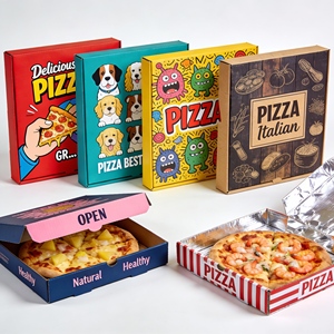 Wholesale Custom Biodegradable Pizza <strong>Box</strong> All Sizes Corrugated Board with Logo Embossed Printing <strong>Cheap</strong> Corrugated Pizza <strong>Box</strong> - Product Image 1