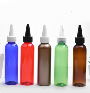 IBELONG 120Ml 4OZ Vòng Vai Rõ Ràng Trắng Hổ Phách Màu Xanh Lá Cây Màu Đỏ PET Nhựa Tóc Chai Dầu 120Ml Với Twist Off <span class=keywords><strong>Cap</strong></span> Nhà Cung Cấp - Product Image 1