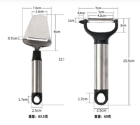 Ensemble d'ustensiles de cuisine en acier inoxydable, ensemble d'outils de cuisine multifonctionnels avec coupe-pizza, fouet, râpe, éplucheur pour la cuisine