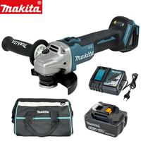 Kit complet d'outils Makita DGA404 125mm 18V 5Ah avec chargeur de batterie, meuleuse, polisseuse, outils électriques sans fil, meuleuse d'angle