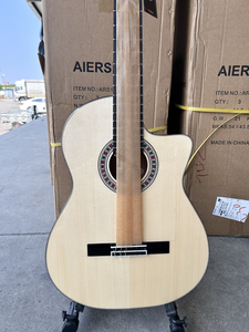 <span class=keywords><strong>Guitarra</strong></span> Flamenca Eléctrica Aiersi de 39 Pulgadas, Hecha a Mano, Totalmente Sólida, Estilo Vintage, <span class=keywords><strong>Guitarra</strong></span> Clásica Española <span class=keywords><strong>con</strong></span> Pastilla - Product Image 3