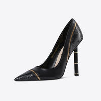2025 personnalisé femmes en cuir véritable talons aiguilles escarpins de luxe avec fermeture à enfiler été formel nouveaux talons hauts boîte emballée