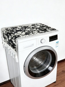 Copertura Antipolvere per Frigorifero e Lavatrice, <span class=keywords><strong>Telo</strong></span> Decorativo con Bordo in Pizzo Floreale, Asciugamano Multiuso per Ogni Atmosfera - Product Image 4