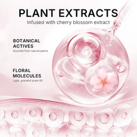 Gel douche personnalisé de luxe Gel douche parfumé hydratant blanchissant Gel douche nourrissant à la fleur de pétale naturelle