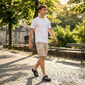 Chaussures fermées à plateforme EVA pour hommes Yearning, motif Astronaute 3D, imperméables, respirantes, légères et à séchage rapide - Product Image 2