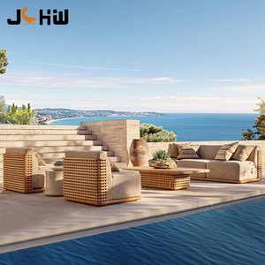 Ensemble de mobilier de <span class=keywords><strong>jardin</strong></span> en teck tout temps Cour en <span class=keywords><strong>bois</strong></span> naturel Loisirs Balcon <span class=keywords><strong>Salon</strong></span> pour Villa Hôtel Parc Salle à manger Utilisation extérieure - Product Image 2
