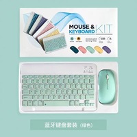 Kombo Keyboard dan Mouse Nirkabel Lucu Bluetooth 2.4G Tipis dan Senyap untuk IOS Android Laptop Kantor