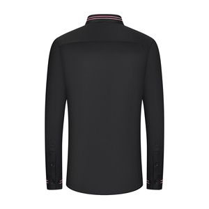 Camisa de Hombre de Alta Calidad con Estampado Daro, Puño Cuadrado, Cierre Frontal Oculto, Manga Larga y Cuello Corto en Punta - Product Image 2
