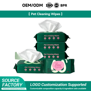 Lingettes humides écologiques en tissu non tissé PET, épaisses et durables pour le nettoyage complet du corps des animaux - Product Image 1