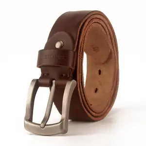 Limited Time Offer Retro Casual Leather Belt Men's Genuine Leather Cowhide Needle Buckle Washed Hand Belt