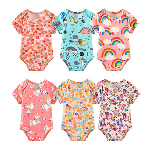 Fabricante 100% algodón recién nacido Ropa bebé niño recién nacido bebé mameluco producto monos manga corta ropa para niños - Product Image 2