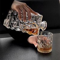 Botella de Vino Cuadrada de Cristal de 30 oz, Botella de Vodka, Licor, Whisky, Decantador de Vino