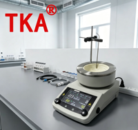 Agitador Magnético de Laboratorio TKA con Calentamiento por Cámara, Pantalla LCD, Control de Velocidad, Precisión de Temperatura de 0.1°C, 50-2000 rpm