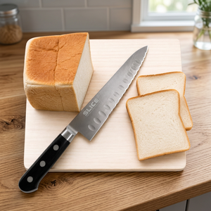 Stainless Steel Wave Blade <b>Bread</b> Cutting <b>Knife</b> with Plastic Handle Ambidextrous Serrated Edge Dishwasher Safe - Product Image 3